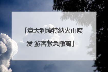 意大利埃特纳火山喷发 游客紧急撤离